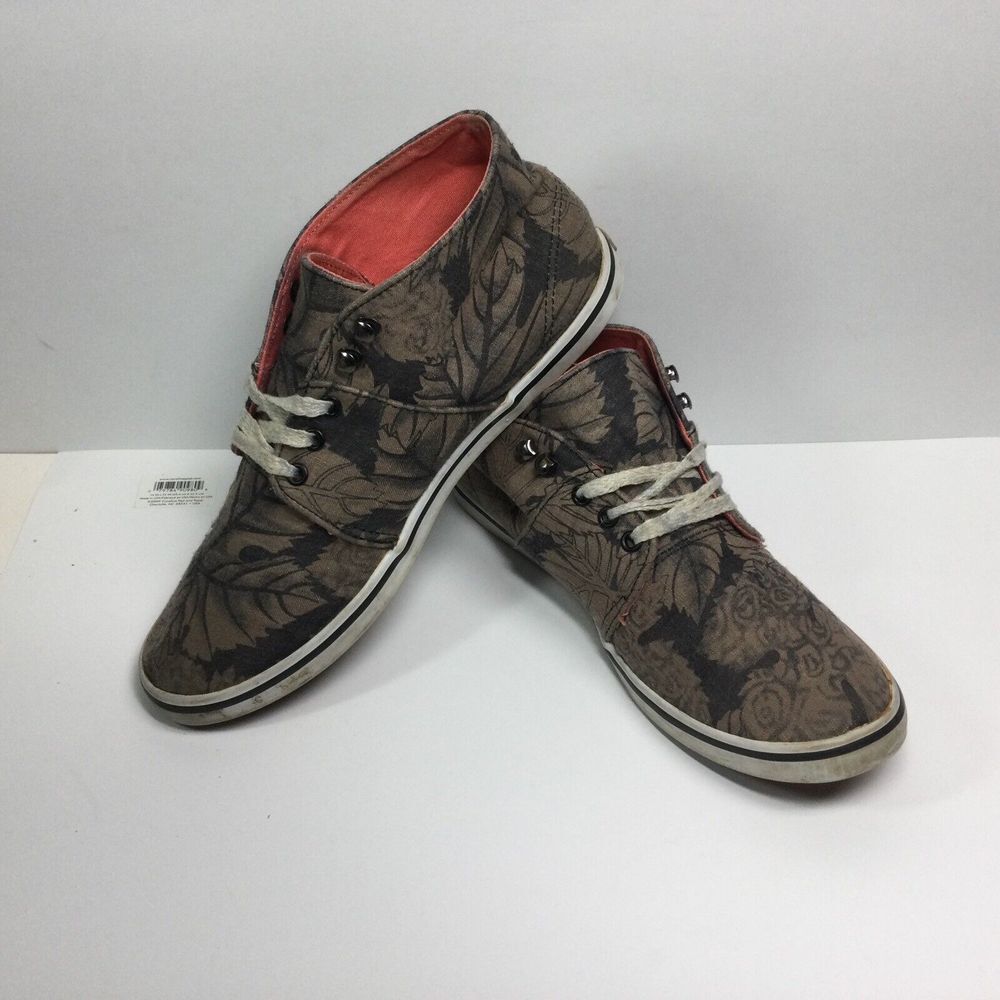 Vans Leaf Print Shoes Womens Size 9‎ Ankle Casual Skateboard Sneakers VN-0SDV7K6